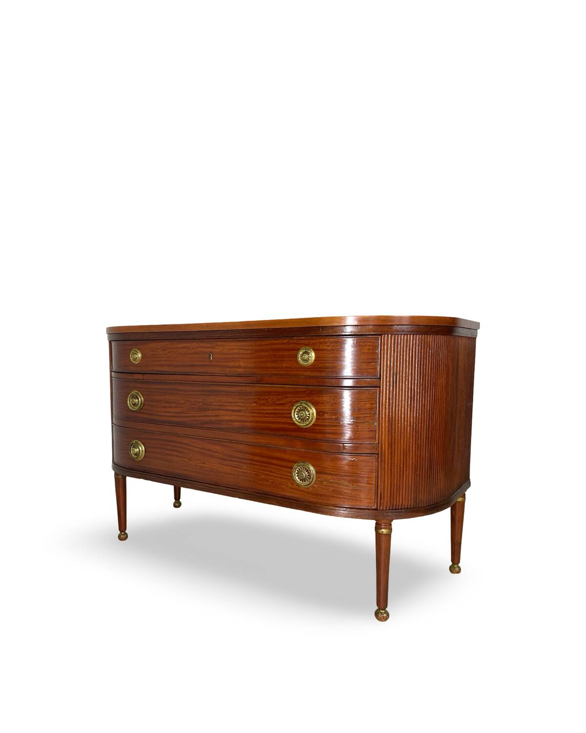 Large half-moon shaped chest of drawers/hall console, 1930s/1940s.