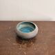 Pocket Vase Bowl Ashtray Raky Signed Pottery Craft Turquoise Z