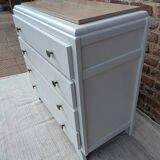 Marble-topped chest of drawers