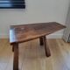 Banc ou table d'appoint en bois massif de tronc d'arbre, style brutaliste, 1960