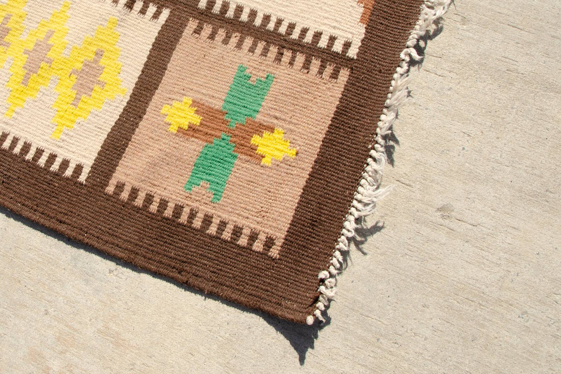 Immense tapis moderne vintage Kilim, 1970