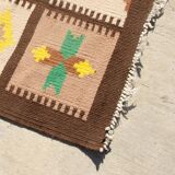 Immense tapis moderne vintage Kilim, 1970