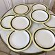Set of 9 dessert plates salins "texas" 50s