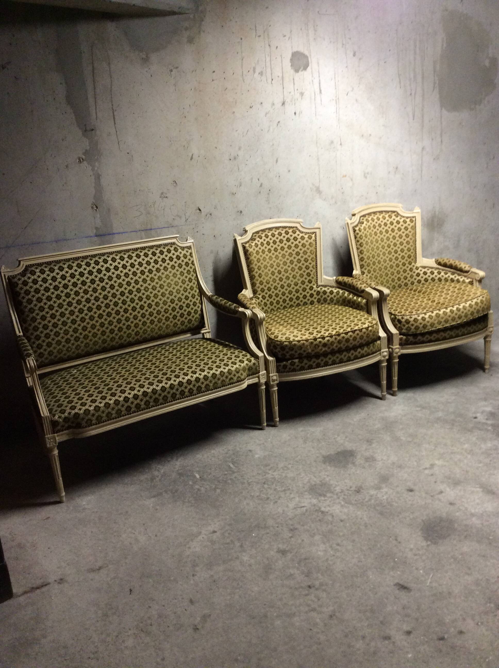 Bergère chair + 2-seater sofa
