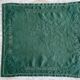 Set of 8 monogrammed fir green towels EH - 65x61cm - linen