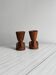 Paire de coquetiers en bois