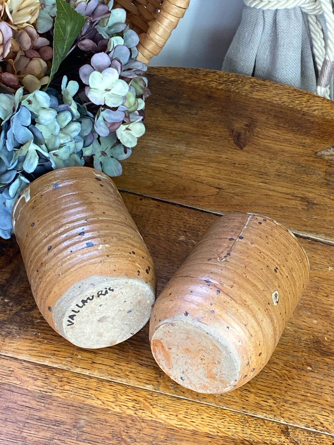 Pyrite stoneware mugs from Vallauris