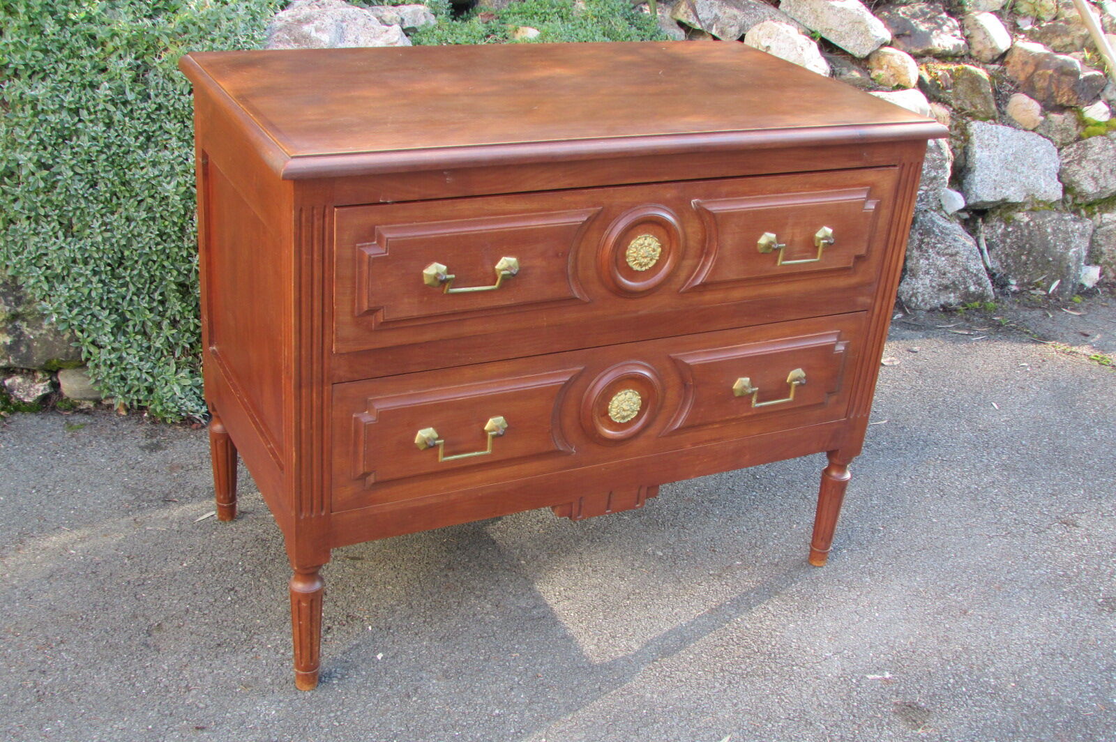 Parisian jumping chest of drawers, 2 drawers, Louis XVI style