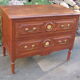 Commode sauteuse parisienne, 2 tiroirs, style Louis XVI
