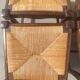 6 wooden and straw chairs, Louis XIII style