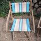3 antique folding garden armchairs
