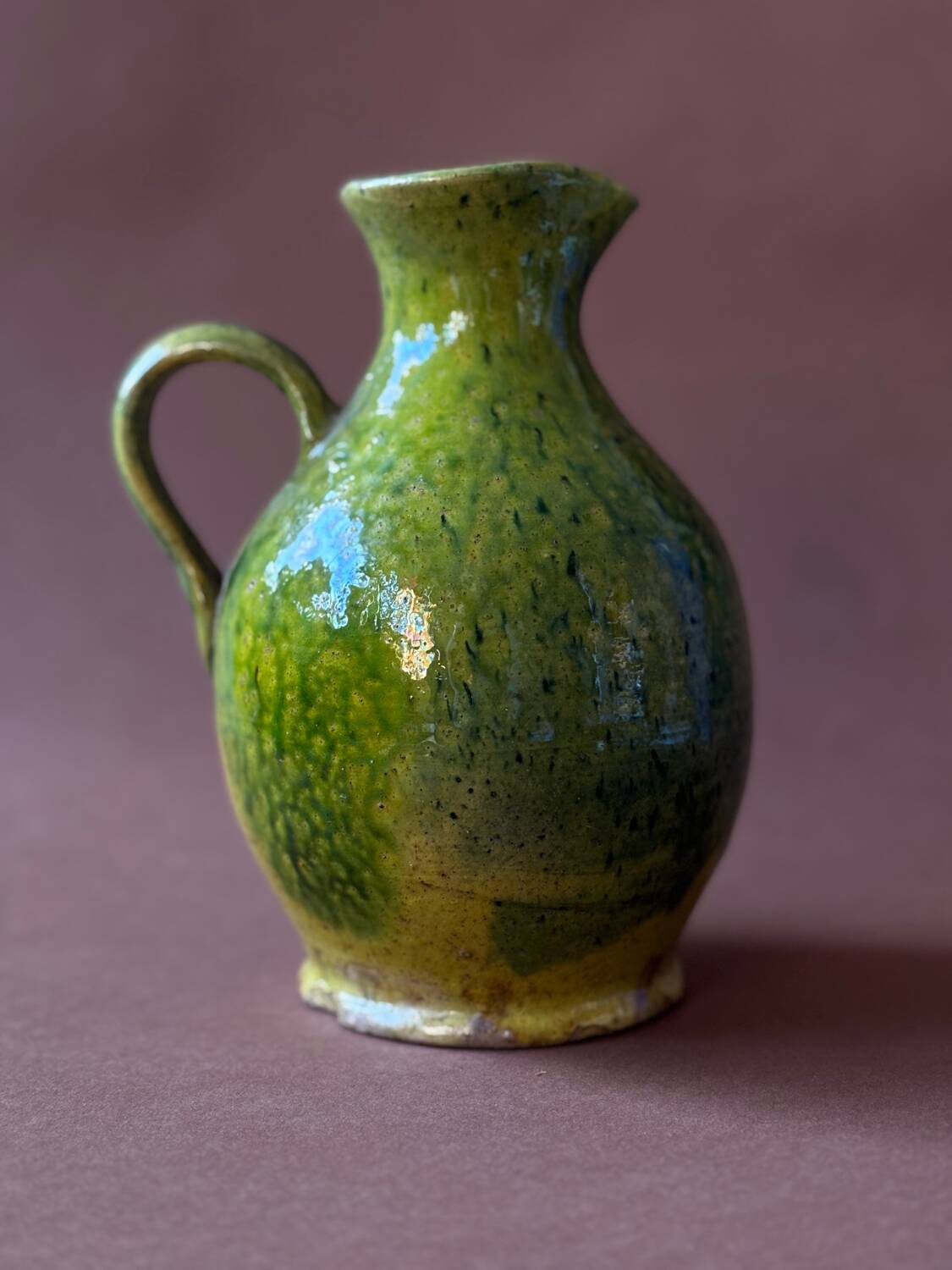 Glazed earthenware pitcher vase 1950
