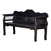 Banc ancien en pin, années 1900