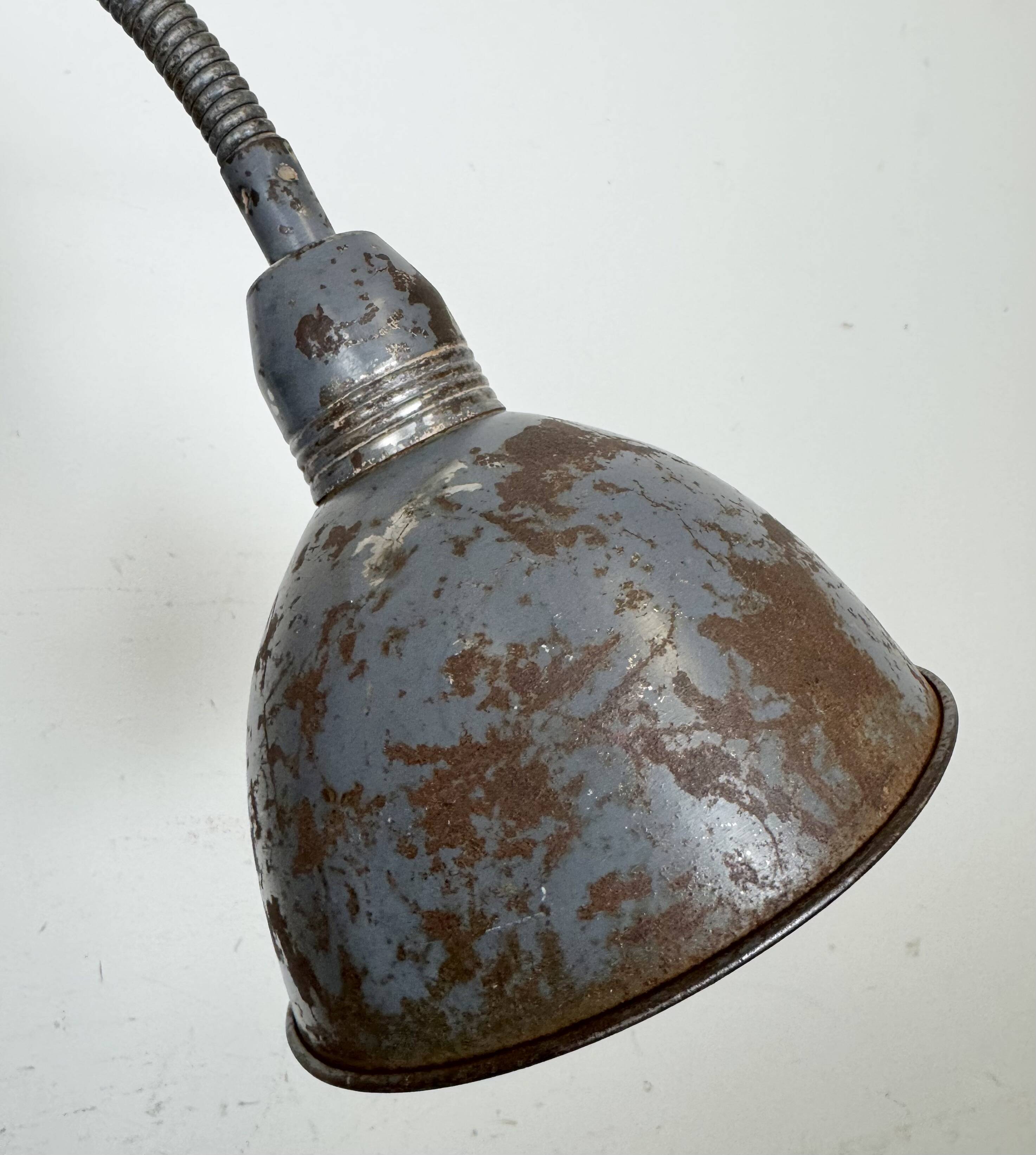 Grey Industrial Scissor Wall Lamp from Elektroinstala, 1960s