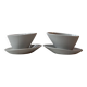 2 tasses ovoïde Artoria Limoges  Marcel Marongiu