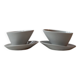 2 ovoid cups Artoria Limoges Marcel Marongiu