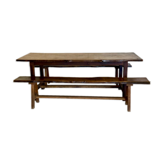 Farmhouse table and benches