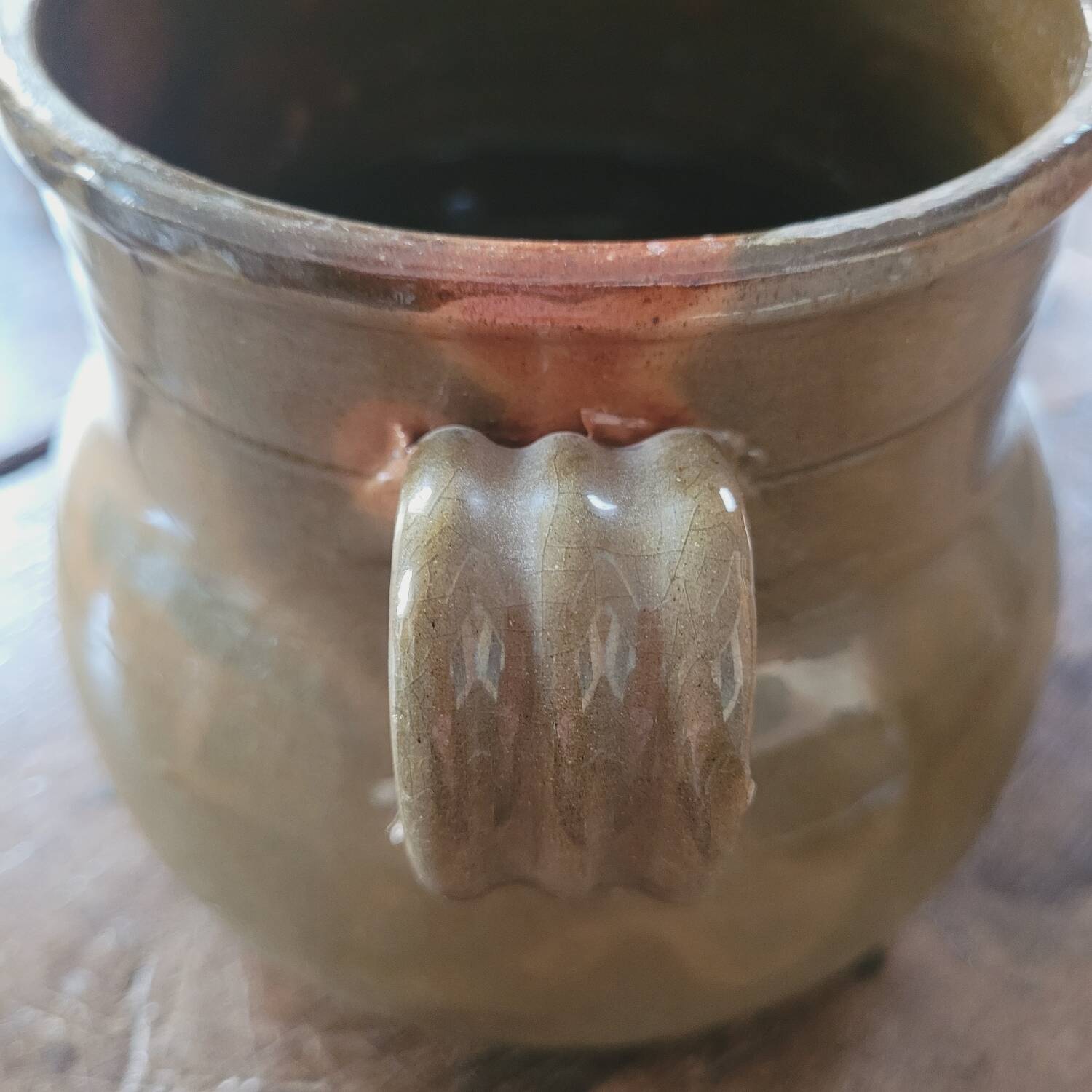 Vallauris 50s glazed ceramic pot