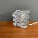 Glass table lamp by Peill & Putzler 1960s Ice cube series