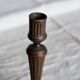 Large antique brass candlestick - Patina