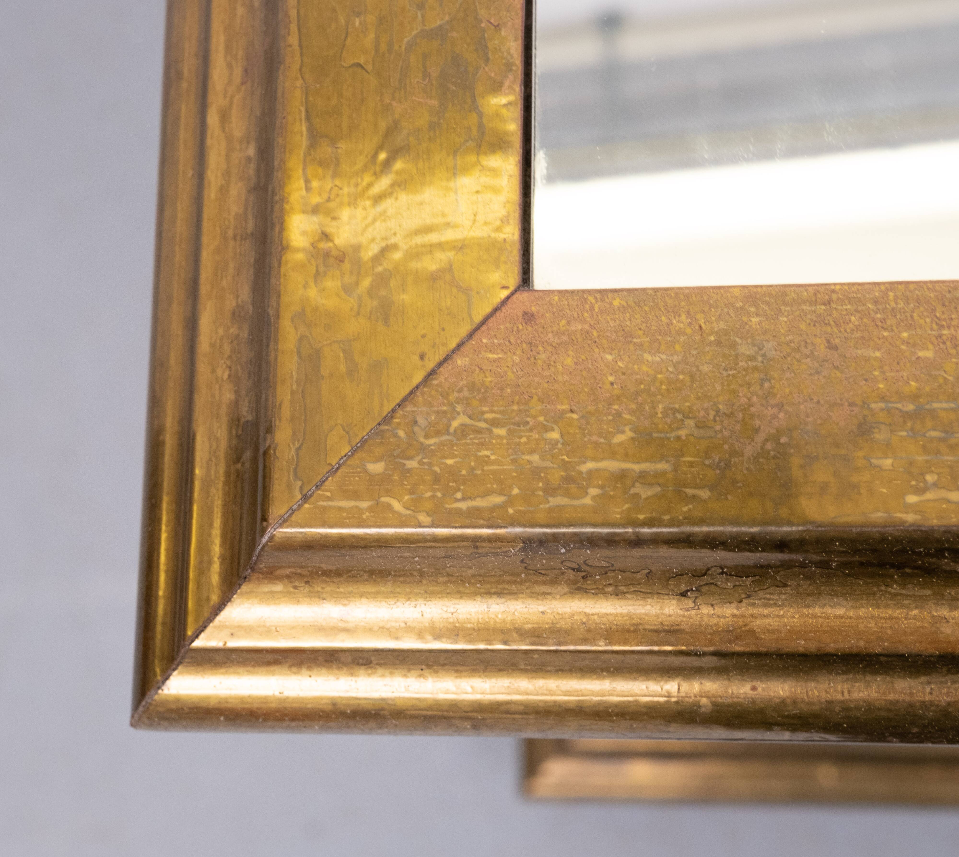 Classic Brass Serving Table Mirror tops Hollywood Regency 1970s France
