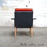 Chair completely renovated vintage (wood, fabric, trim).