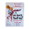 Affiche cinéma originale "On aura tout vu" Pierre Richard, Miou-Miou