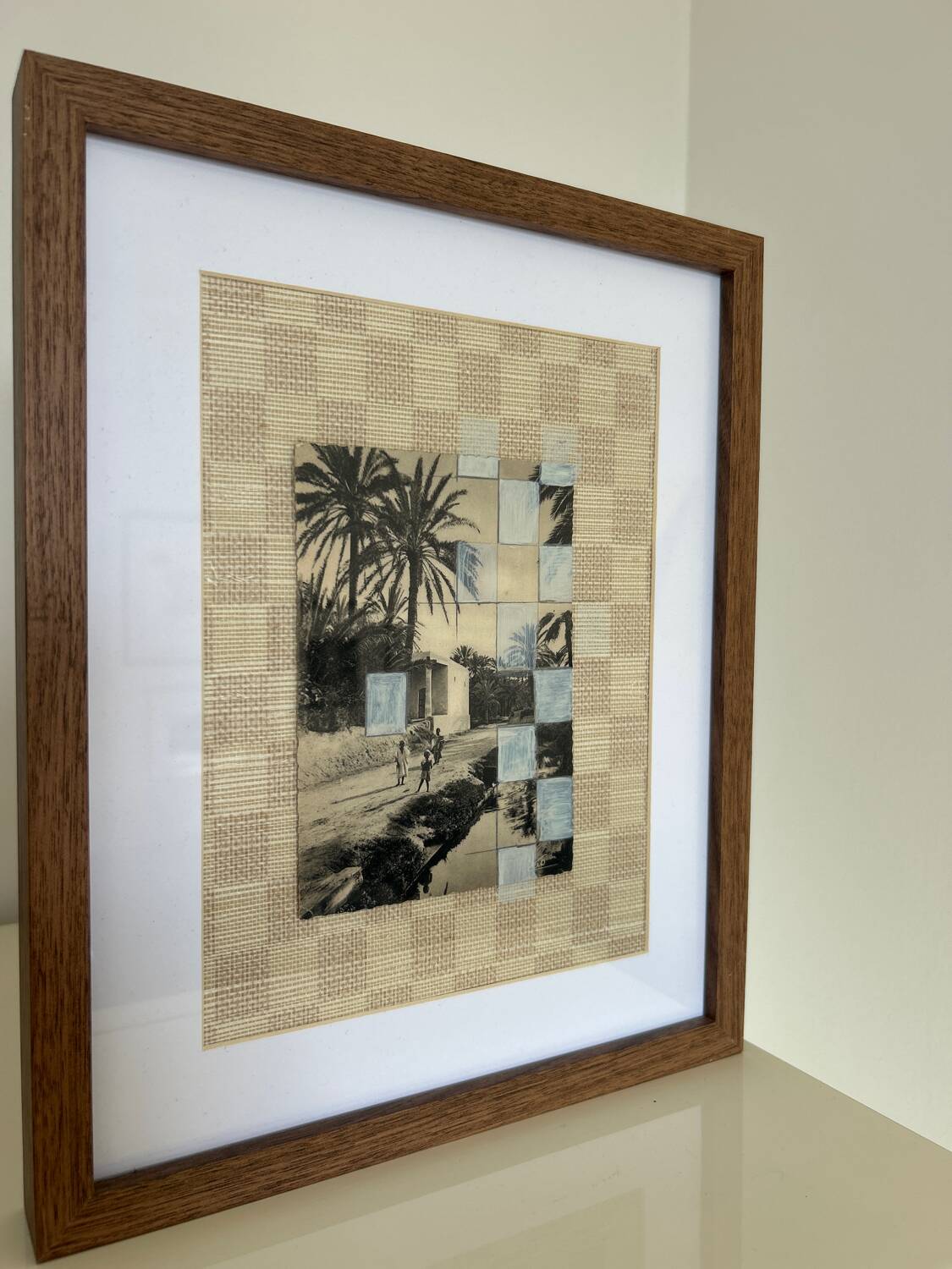 Collage and acrylic frame