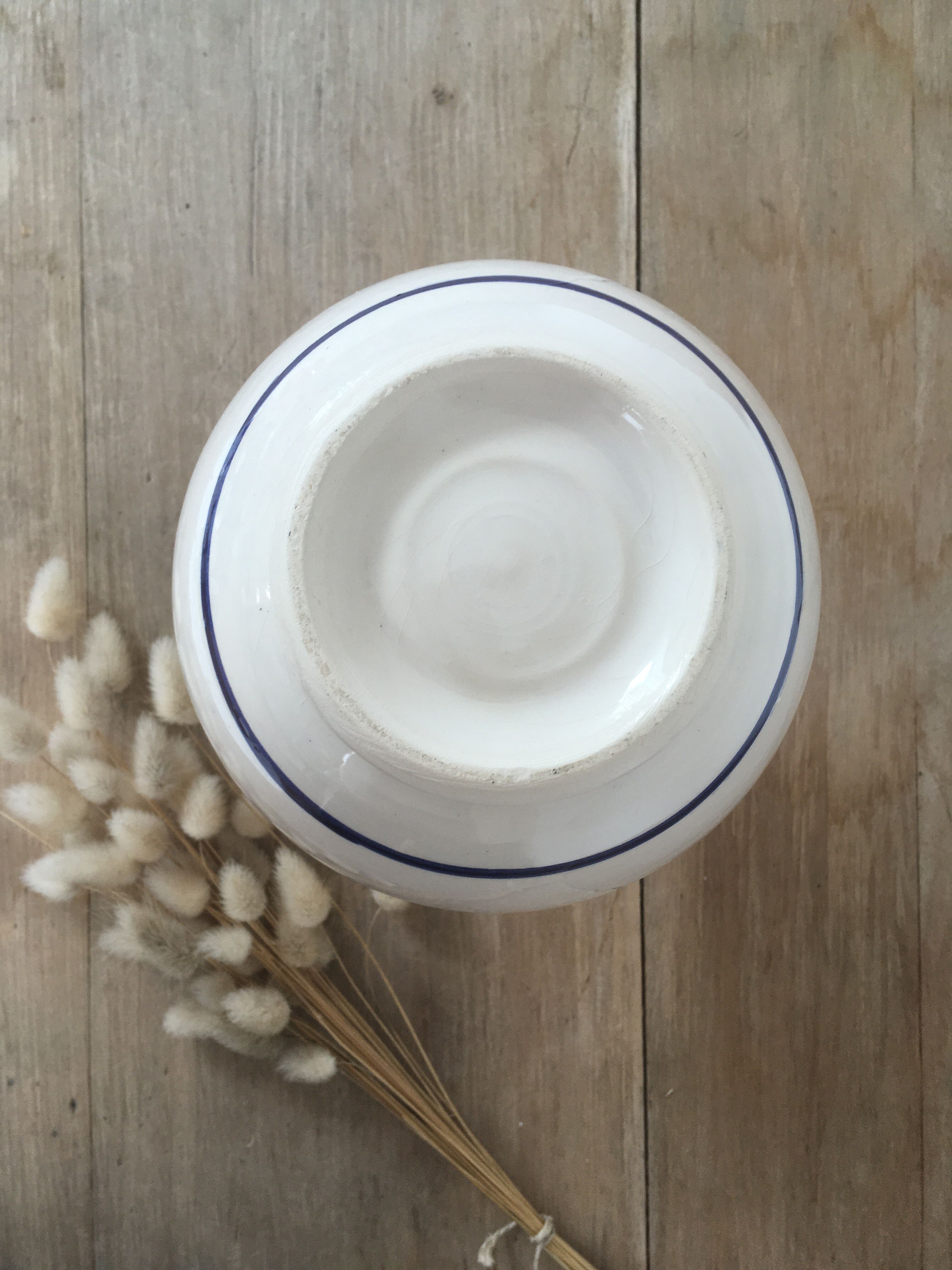 Gargoulette, jar in blue & white ceramic