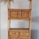 Rattan stand shelf and canning 50s