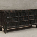12-drawer lacquered old elm buffet