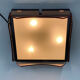 Mid-century Italian Smoked Glass Flush Mount by VECA, Labeled