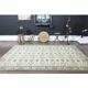1970s Vintage Turkish Handmade Wool Beige Oversized Area Rug 208x295
