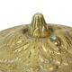 Old Brass Cup Goblet with Lid Mythical Figure 14cm