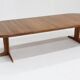 Vintage Danish large round extendable dining table 1960s XL