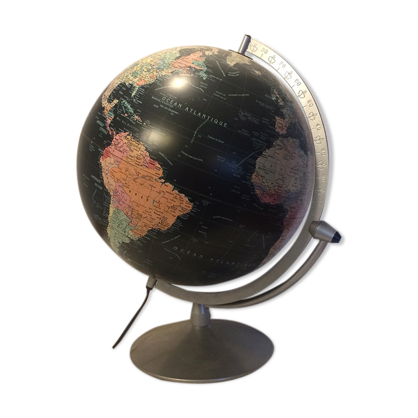 Vintage luminous globe, black Scanglobe-Denmark