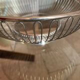 Silver metal fruit basket