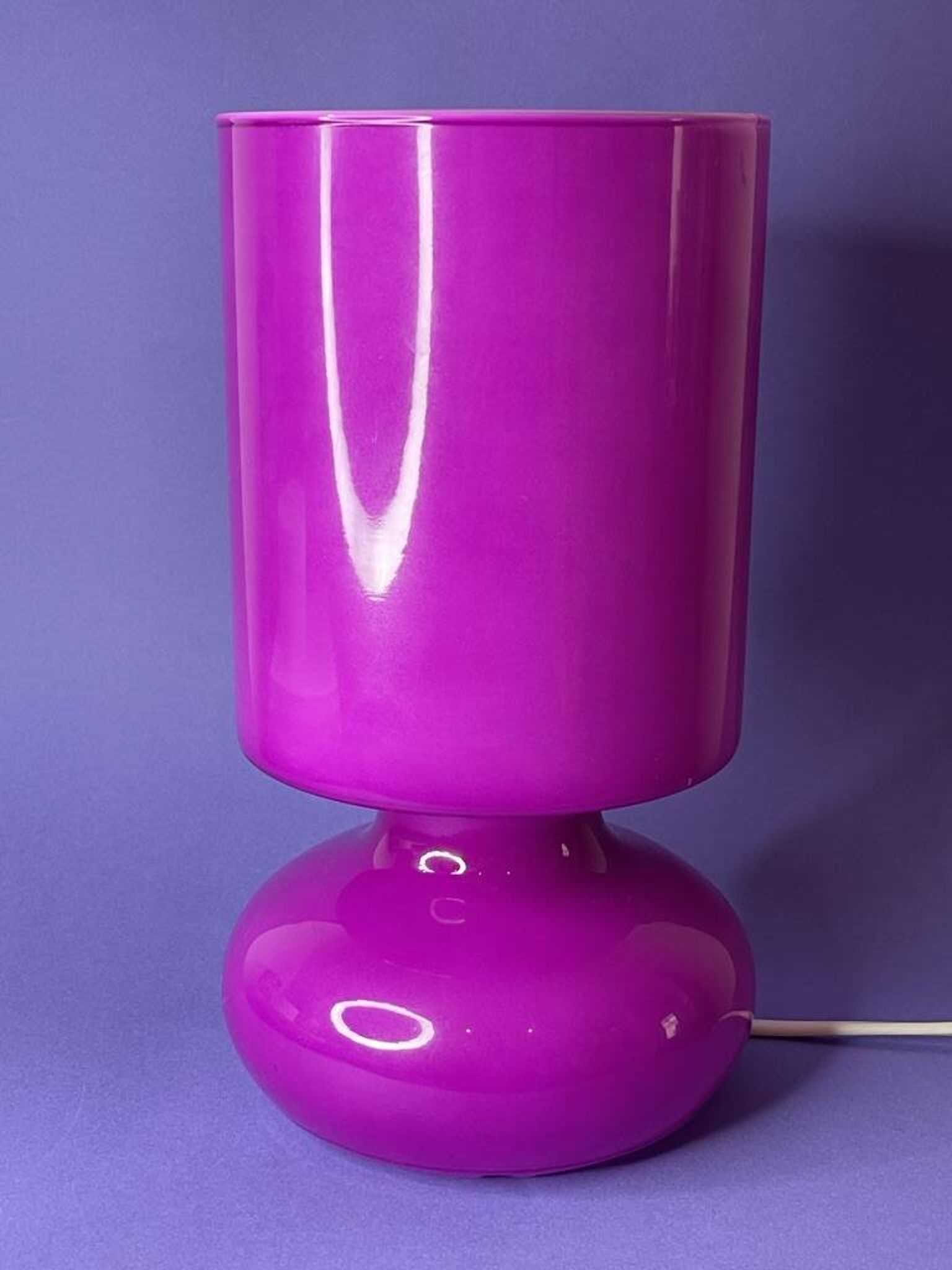 Lampe de table LYKTA violette Vintage IKEA – faite à la main – élégance cla