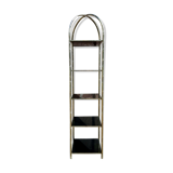 Shelf with gold metal structure