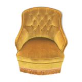 Vintage toad chair velvet gold