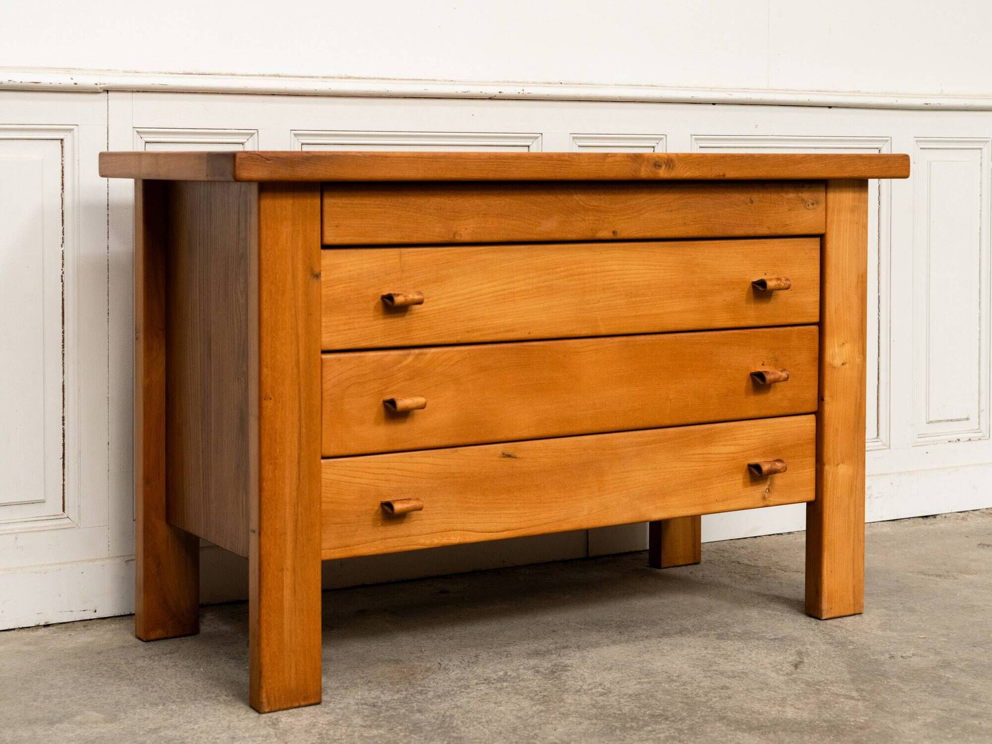 Commode Maison Regain in solid elm, 1960s.