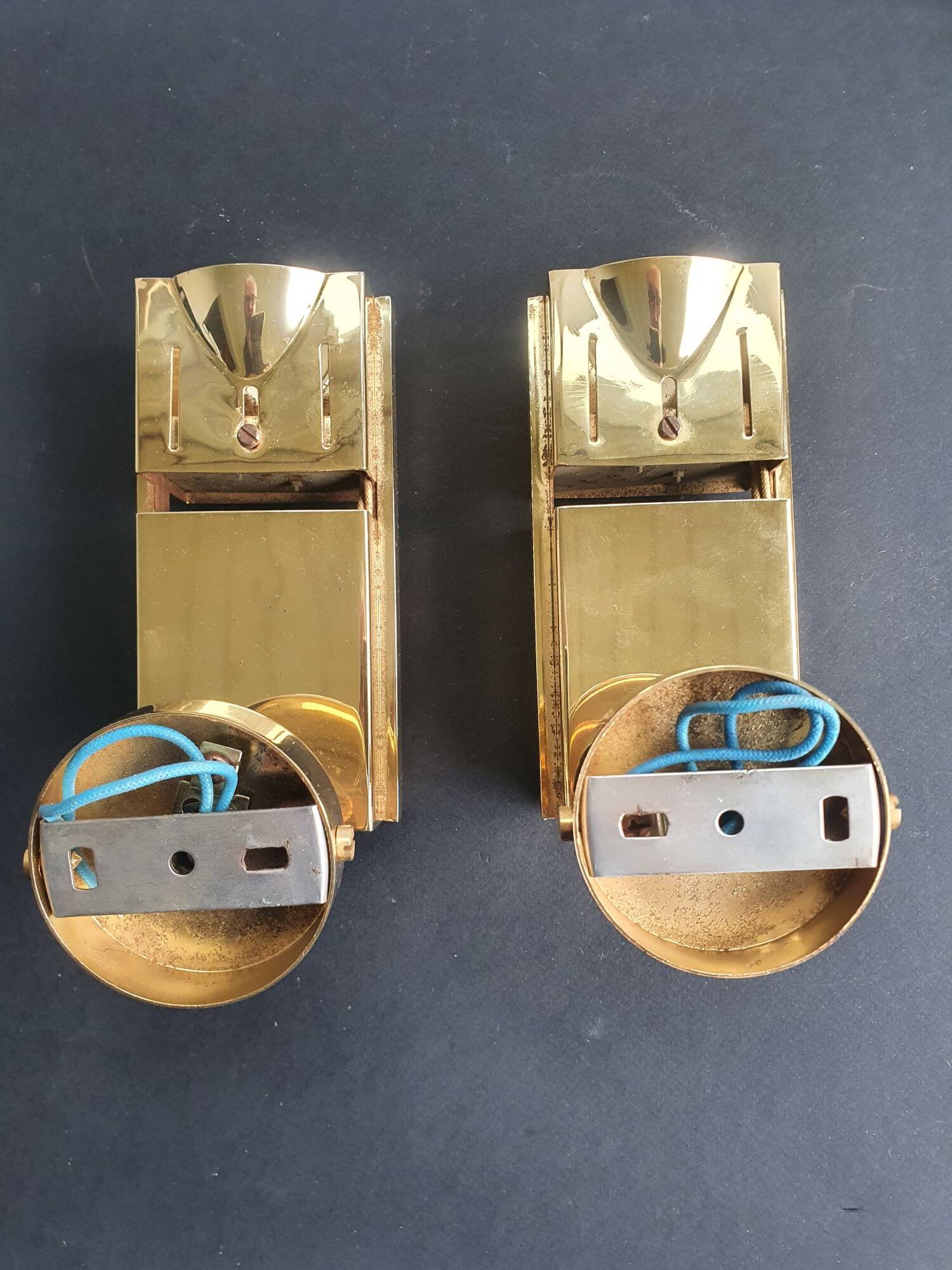 Paire de spots appliques murales loft space age années 70