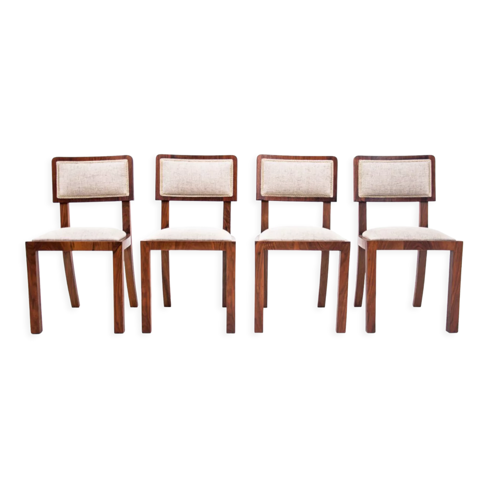 Set of 4 Art Deco chairs, Poland, 1940