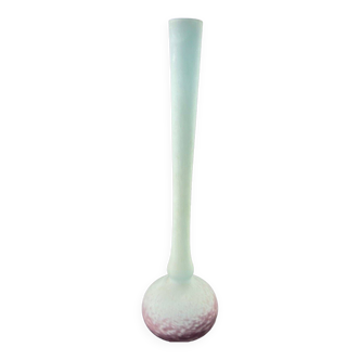 Long-necked soliflore vase in glass paste, early 20th century, Muller type