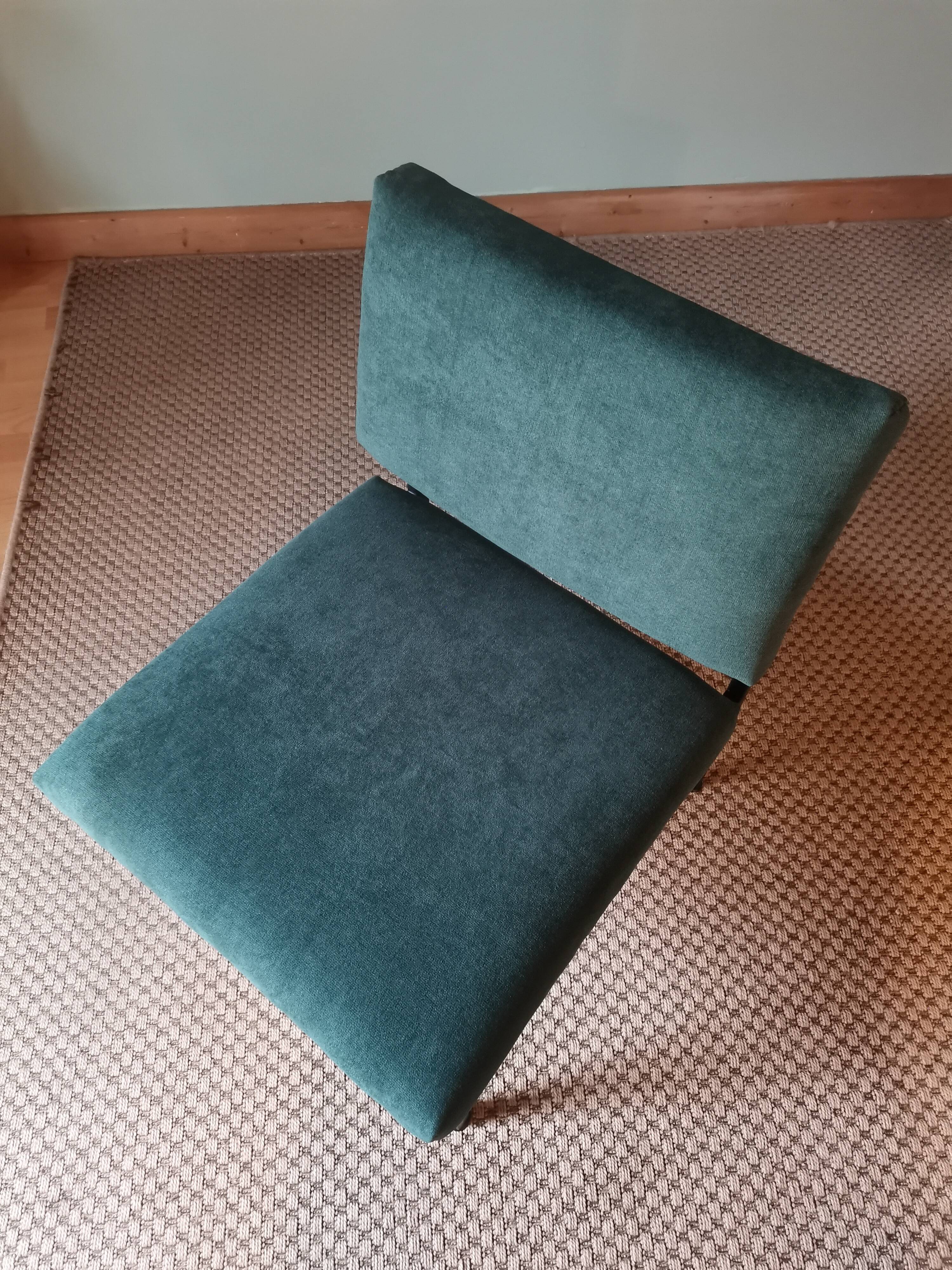 Green 1960s armchairs