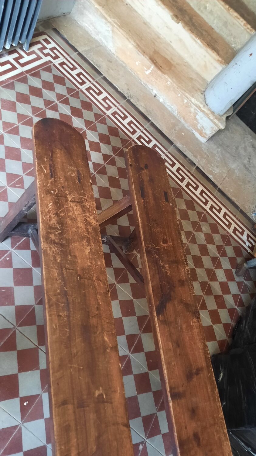 Farmhouse table and benches