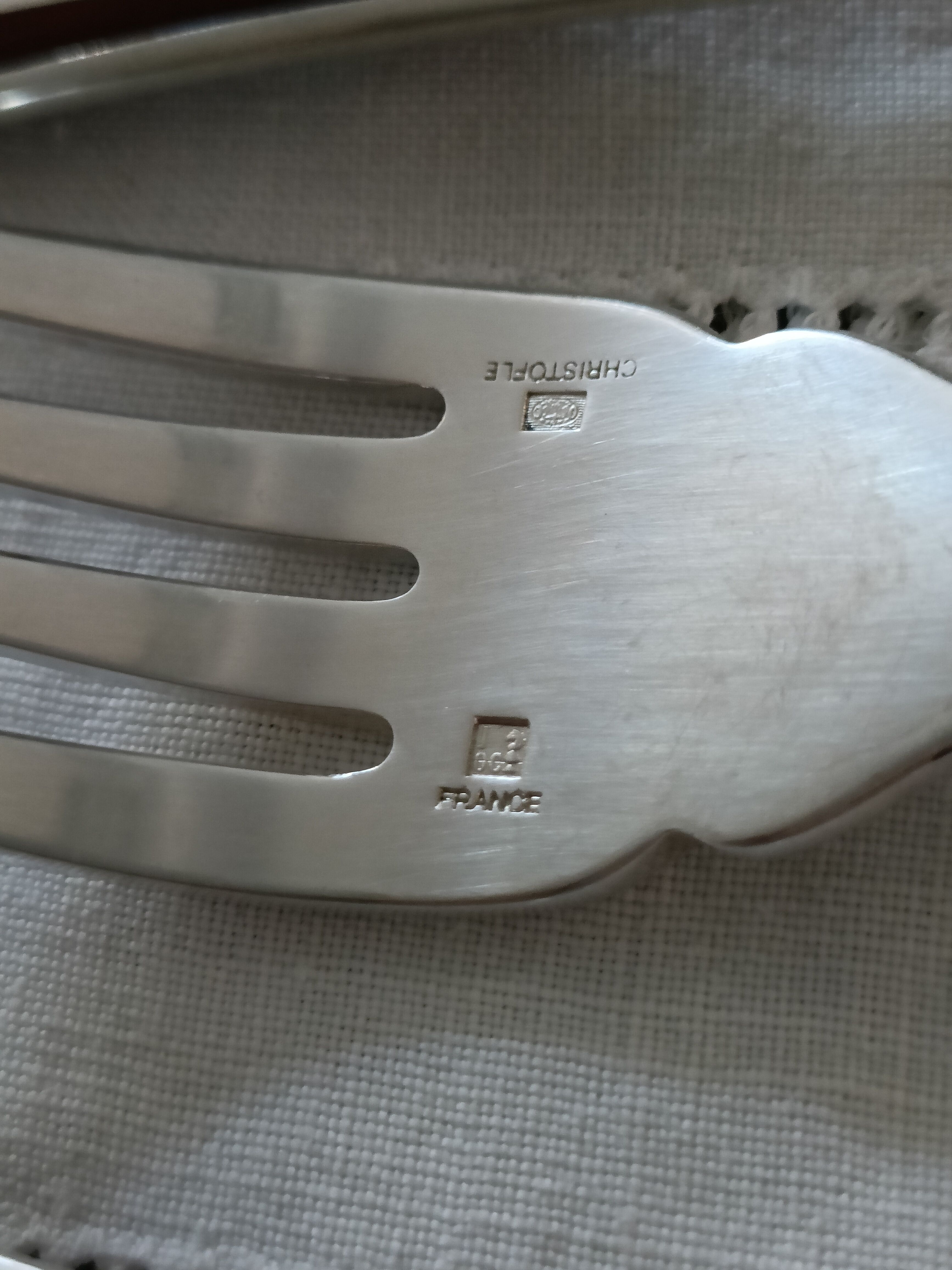 Lot 73 cutlery christofle model talisman lacquer of china color siena