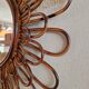 Ancien Miroir En Rotin