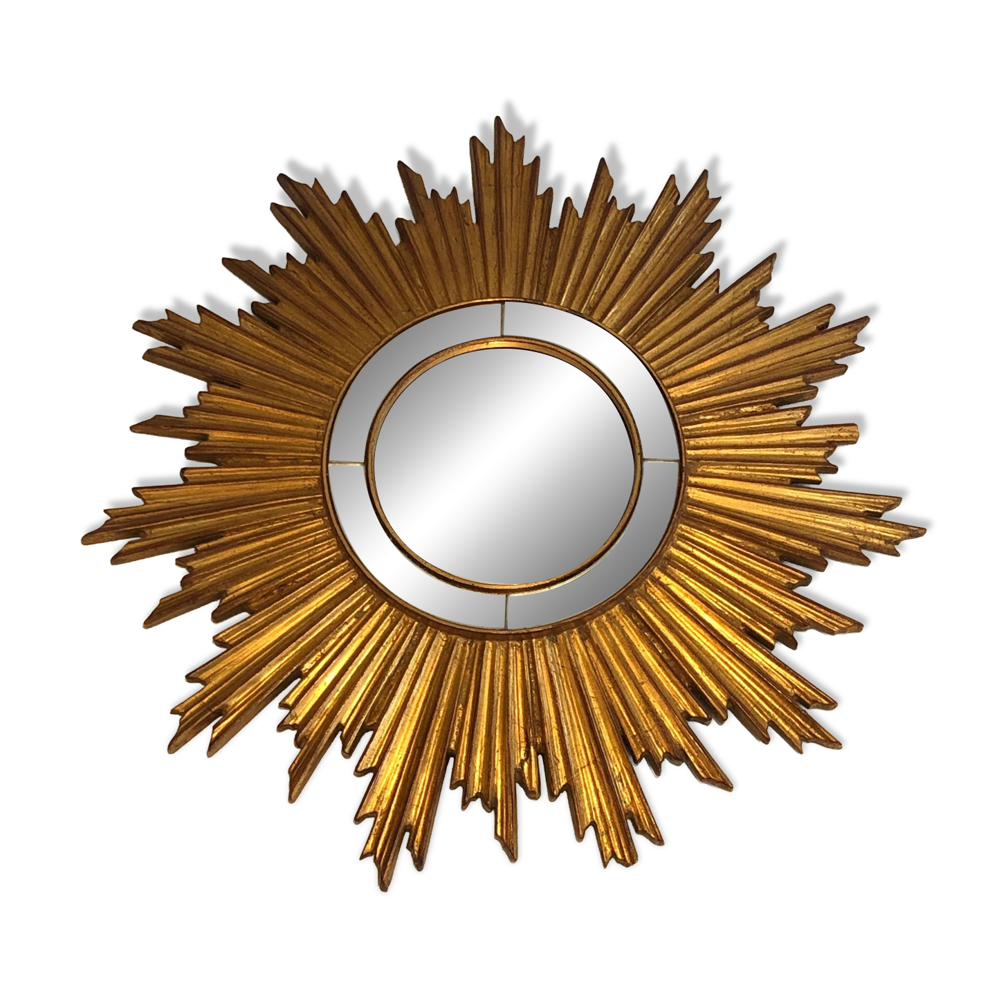 Golden resin sun mirror