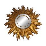 Golden resin sun mirror